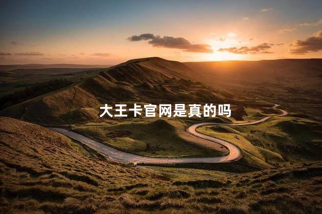 大王卡官网是真的吗