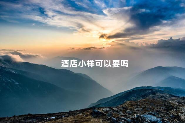 酒店小样可以要吗