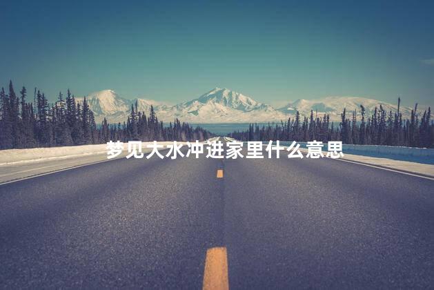 梦见大水冲进家里什么意思