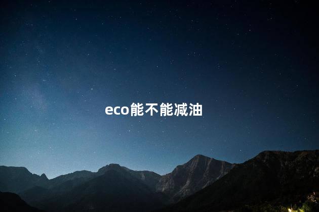 eco能不能减油