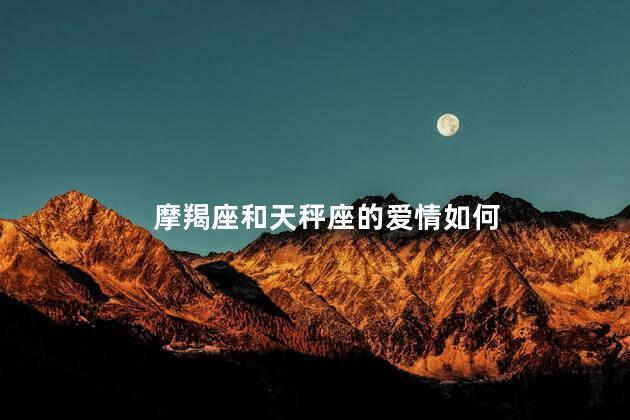 摩羯座和天秤座的爱情如何