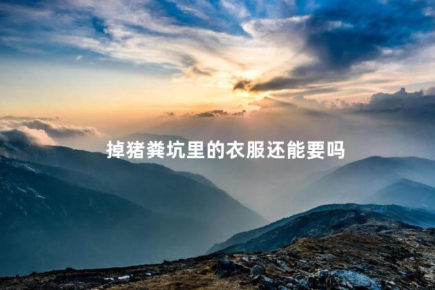 掉猪粪坑里的衣服还能要吗