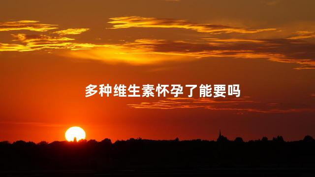 多种维生素怀孕了能要吗