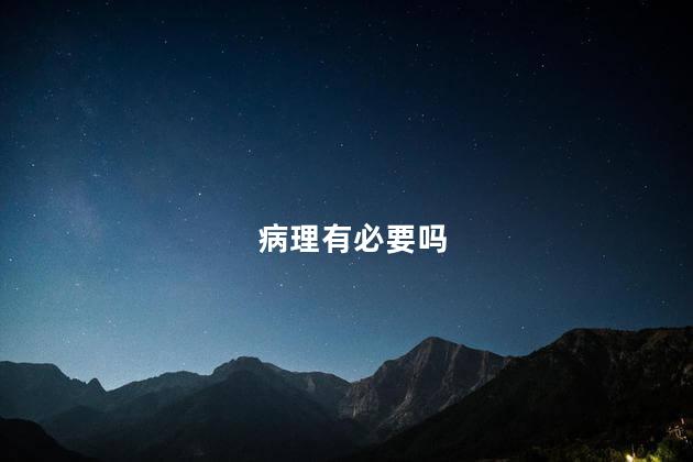 病理有必要吗