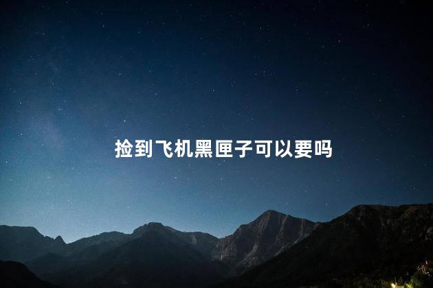 捡到飞机黑匣子可以要吗