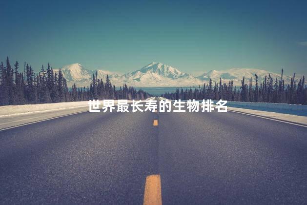 世界最长寿的生物排名