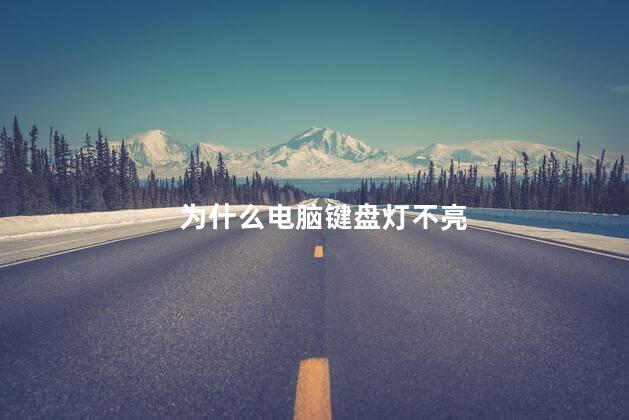 为什么电脑键盘灯不亮