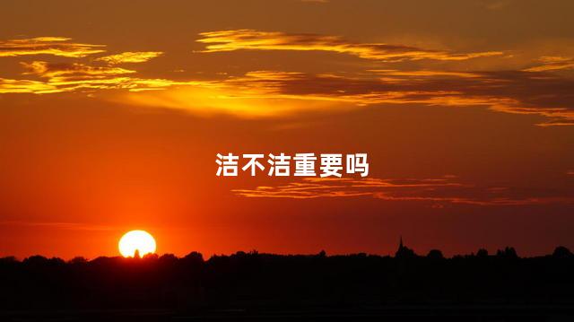 洁不洁重要吗