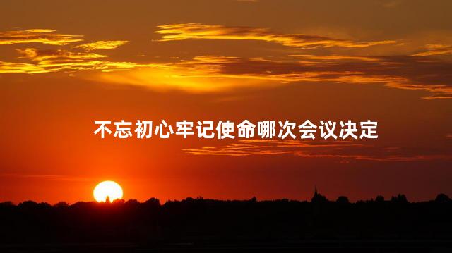 不忘初心牢记使命哪次会议决定