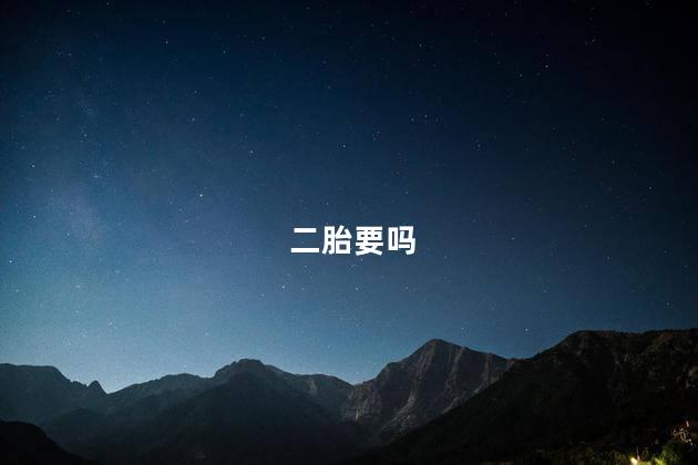 二胎要吗