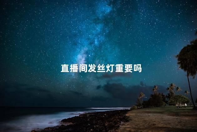 直播间发丝灯重要吗