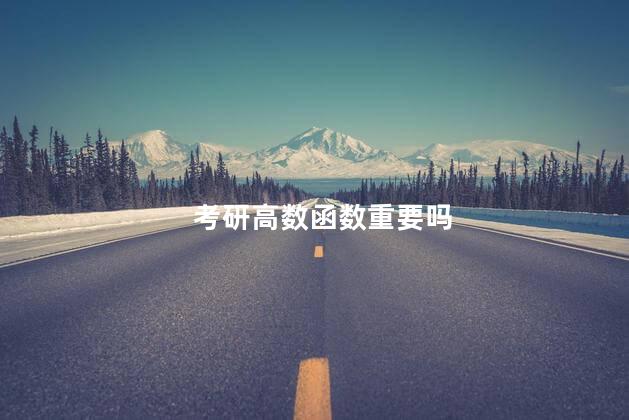 考研高数函数重要吗