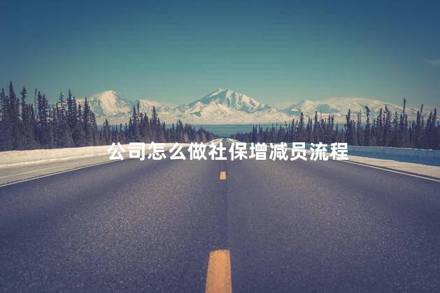 公司怎么做社保增减员流程