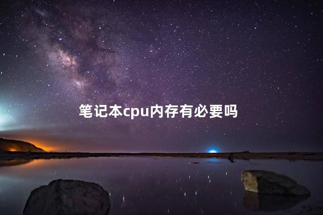笔记本cpu内存有必要吗