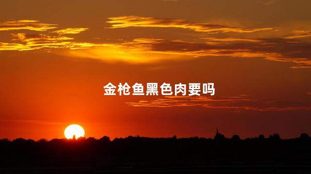 金枪鱼黑色肉要吗
