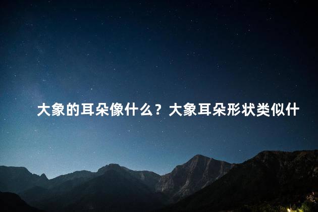 大象的耳朵像什么？大象耳朵形状类似什么？