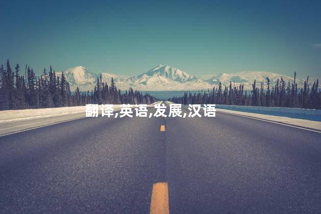 翻译,英语,发展,汉语